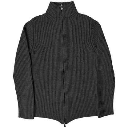 Prada Ribbed Zip Knit Sweater