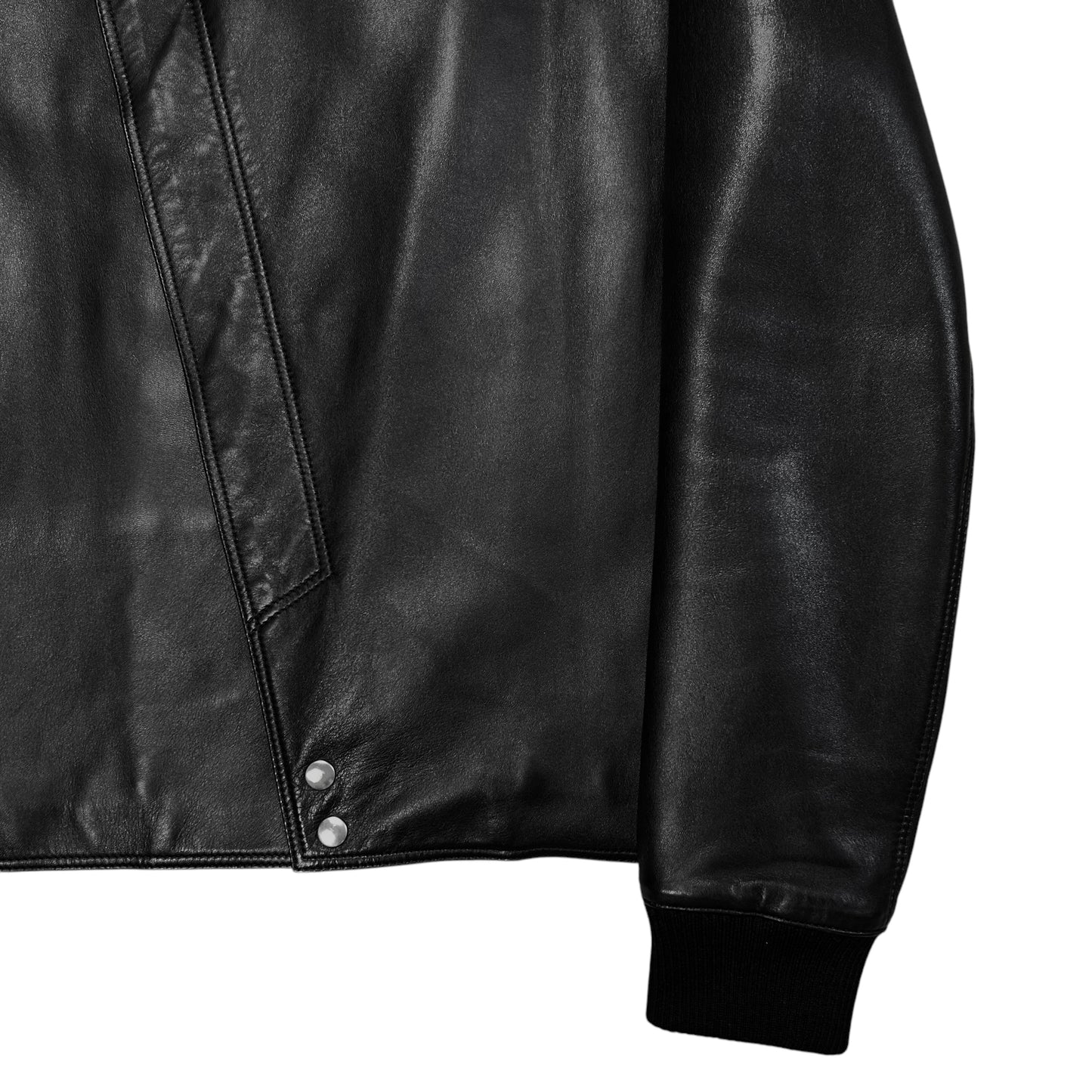 Dior Homme Asymmetric Drape Collar Leather Jacket - AW09