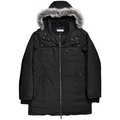 Dirk Bikkembergs Faux Fur Hood Utility Parka