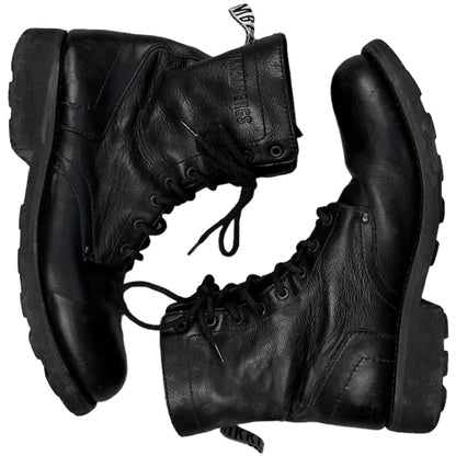 Dirk Bikkembergs Grained Combat Boots