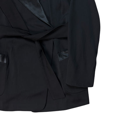 Jil Sander Belted Glossy Lapel Blazer - 80s