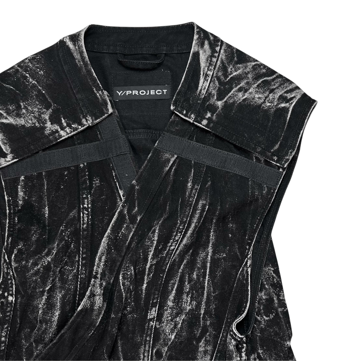 Y/Project Whisker Denim Velcro Vest - AW24