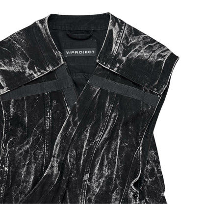 Y/Project Whisker Denim Velcro Vest - AW24