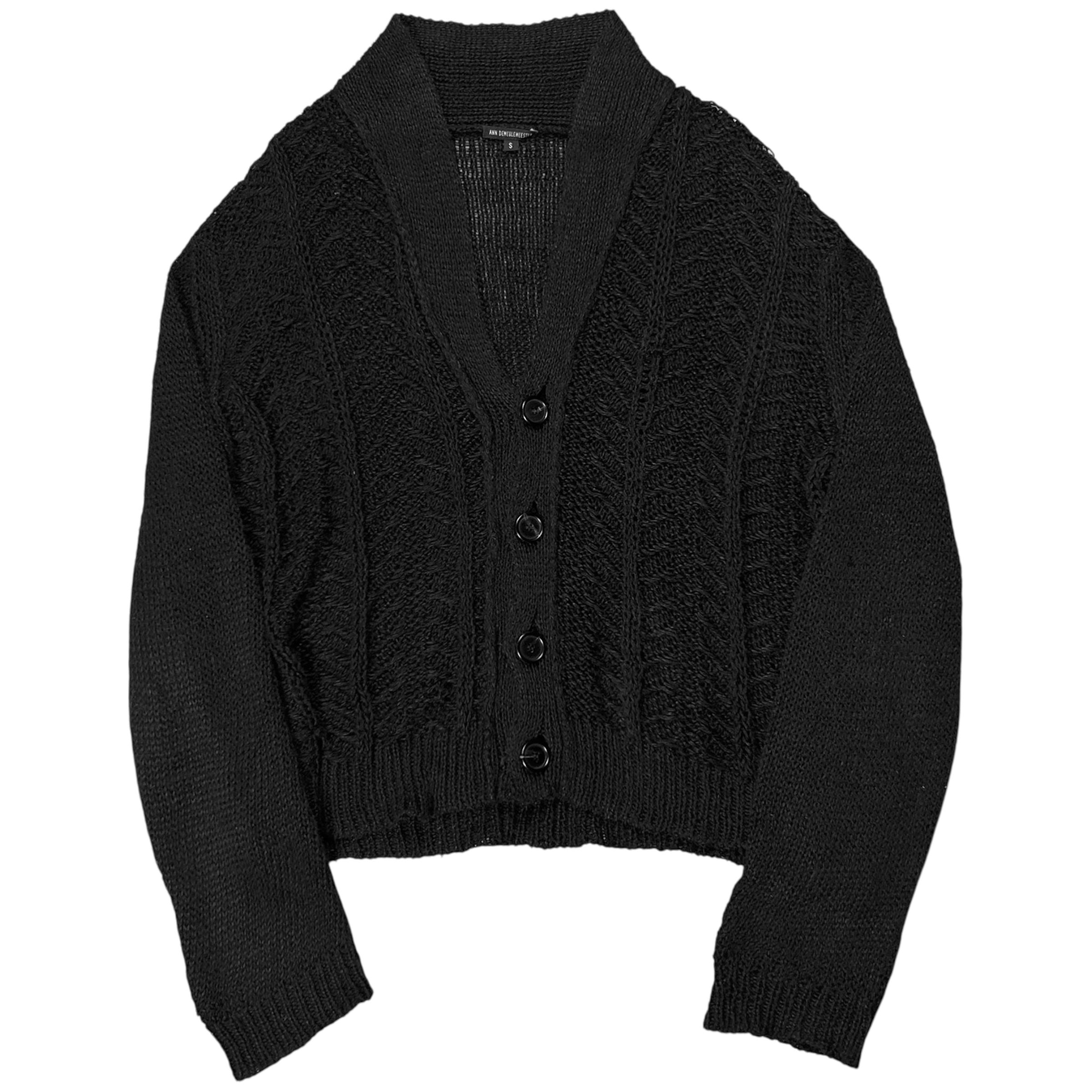 ANN Demeulemeester ブラック カーディガン 34 ARCHIVE COLLECTION ANN DEMEULEMEESTER CARDIGAN – PROSHOP HATTORI