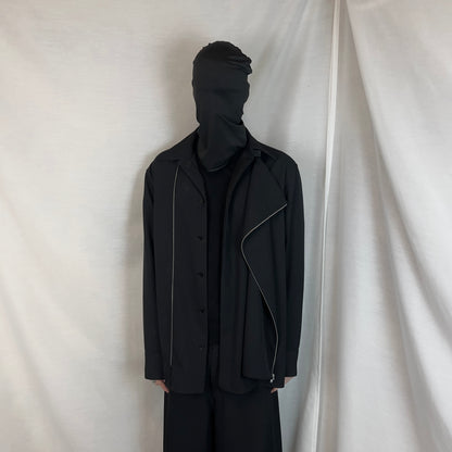 Jil Sander Asymmetric Zip Gabardine Shirt - AW22