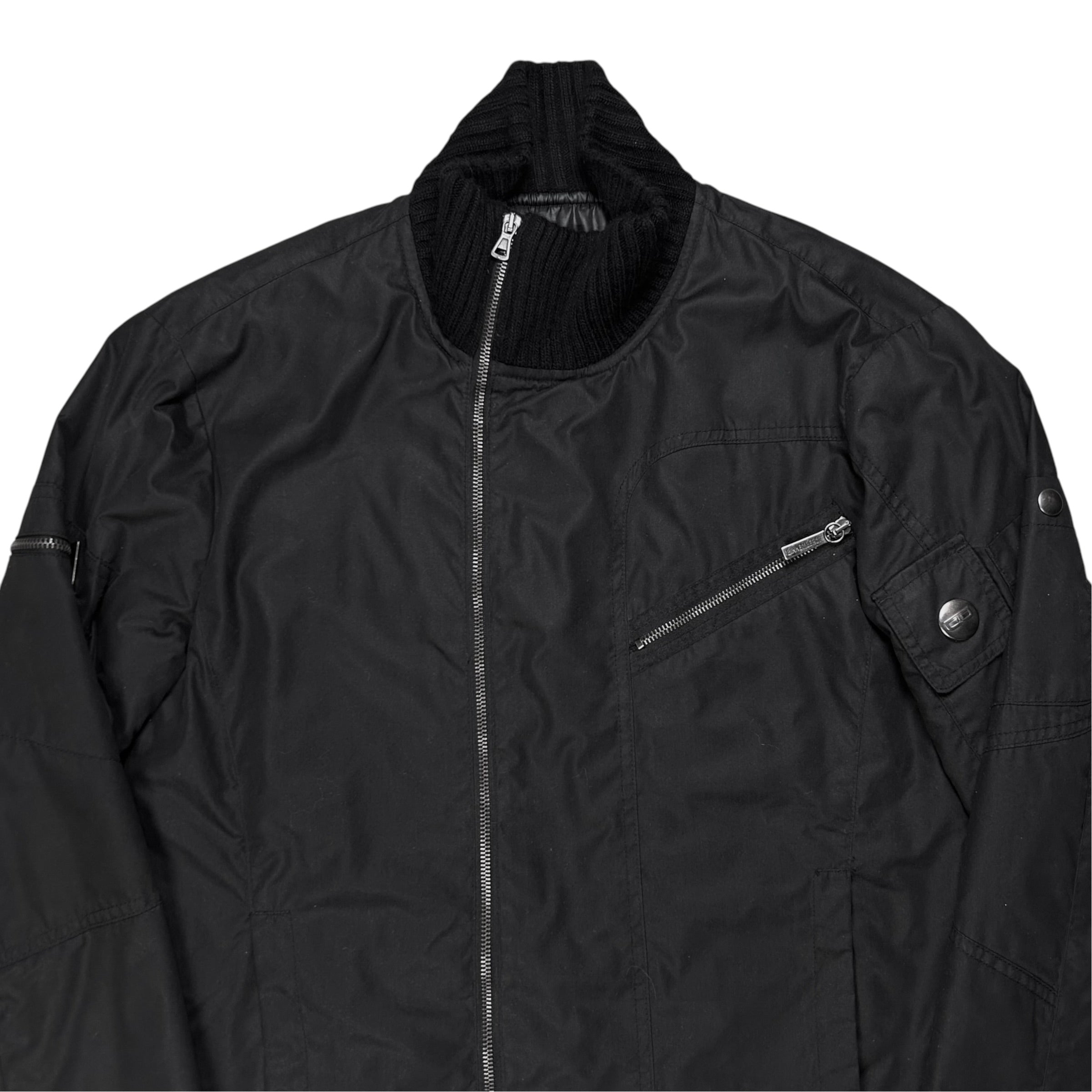 Dirk Bikkembergs Asymmetric Multi Zip Utility Flight Jacket