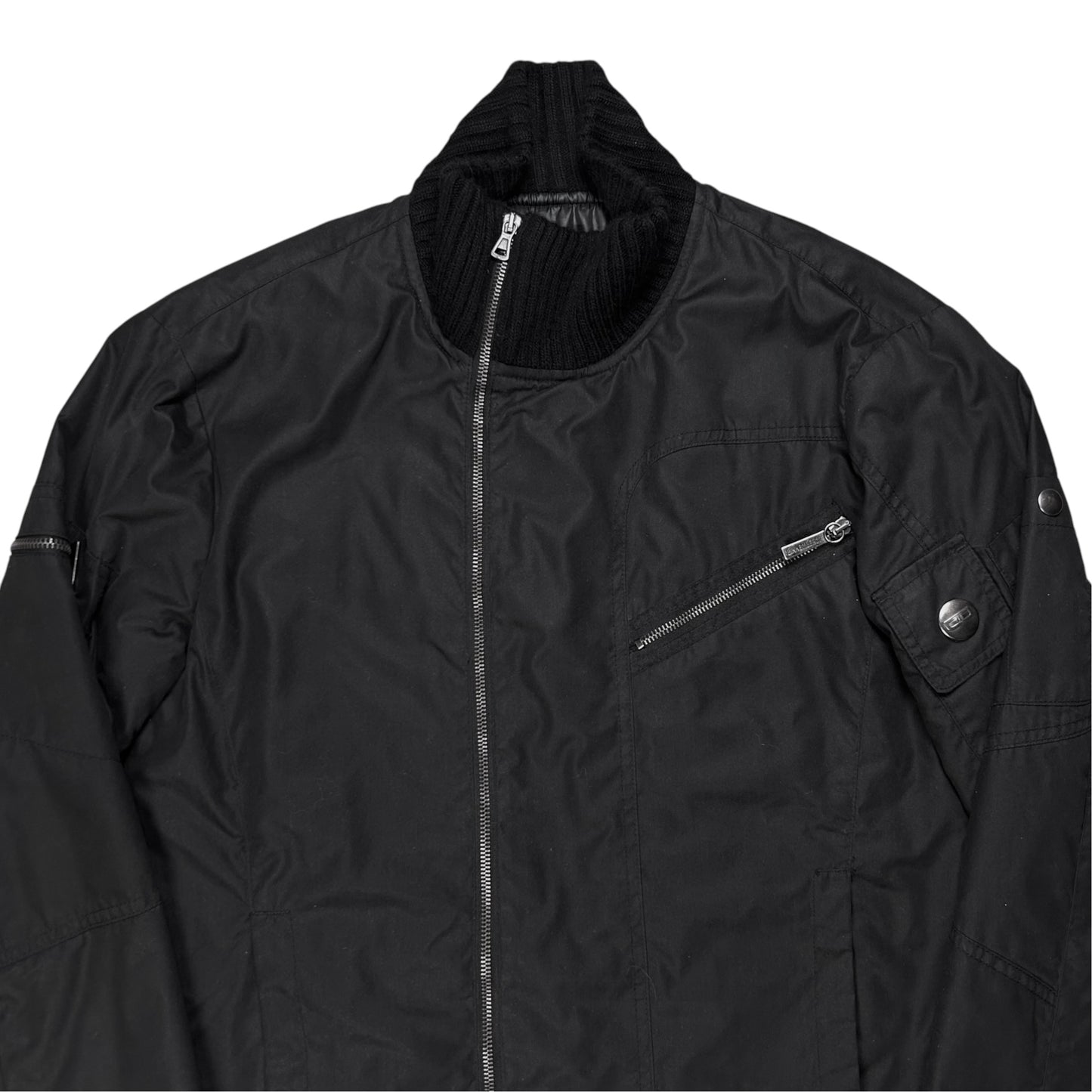 Dirk Bikkembergs Asymmetric Multi Zip Utility Flight Jacket