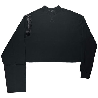 Raf Simons Cropped Asymmetric Tape Sweater - AW17