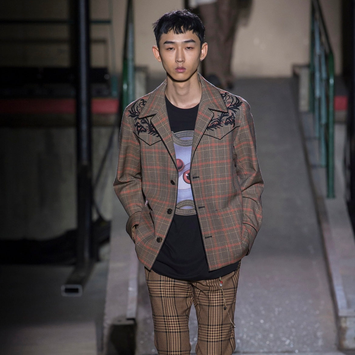 Dries Van Noten Checkered Embroidery Blazer - AW18