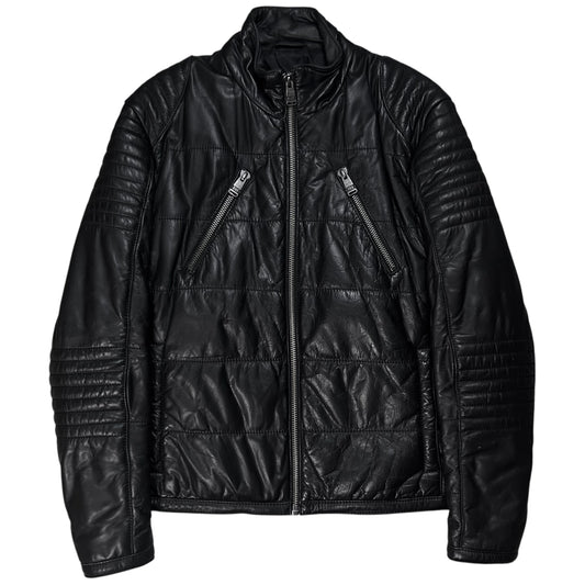 Dirk Bikkembergs Quilted Chest Zip Moto Jacket - AW08