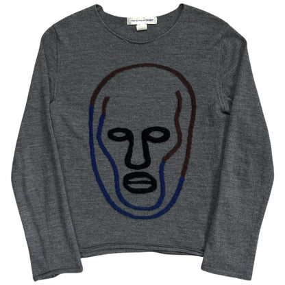 Comme des Garcons Shirt Face Intarsia Wool Sweater - SS19
