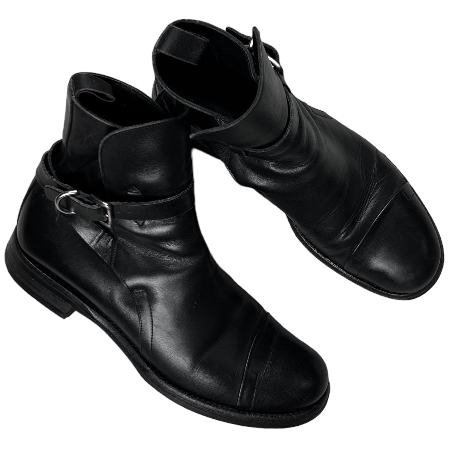 Prada Harness Strap Biker Boots