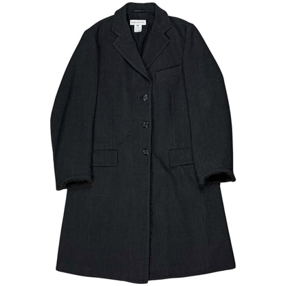 Dries Van Noten Faux Fur Applicated Wool Coat - 2000s