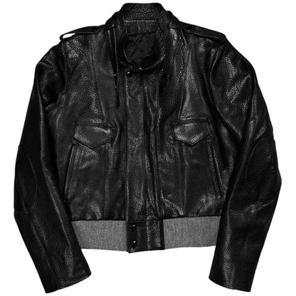 Balenciaga Military Strap Leather Bomber Jacket - AW04