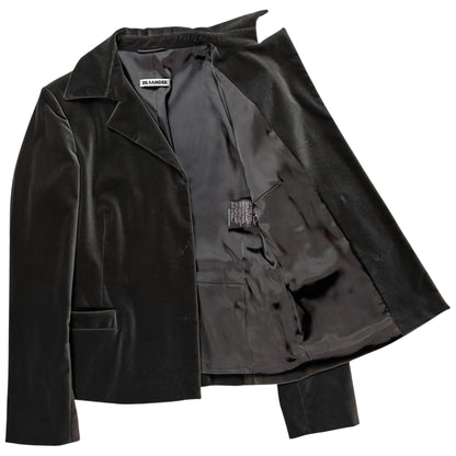 Jil Sander by Raf Simons Velour Snap Blazer - 00s