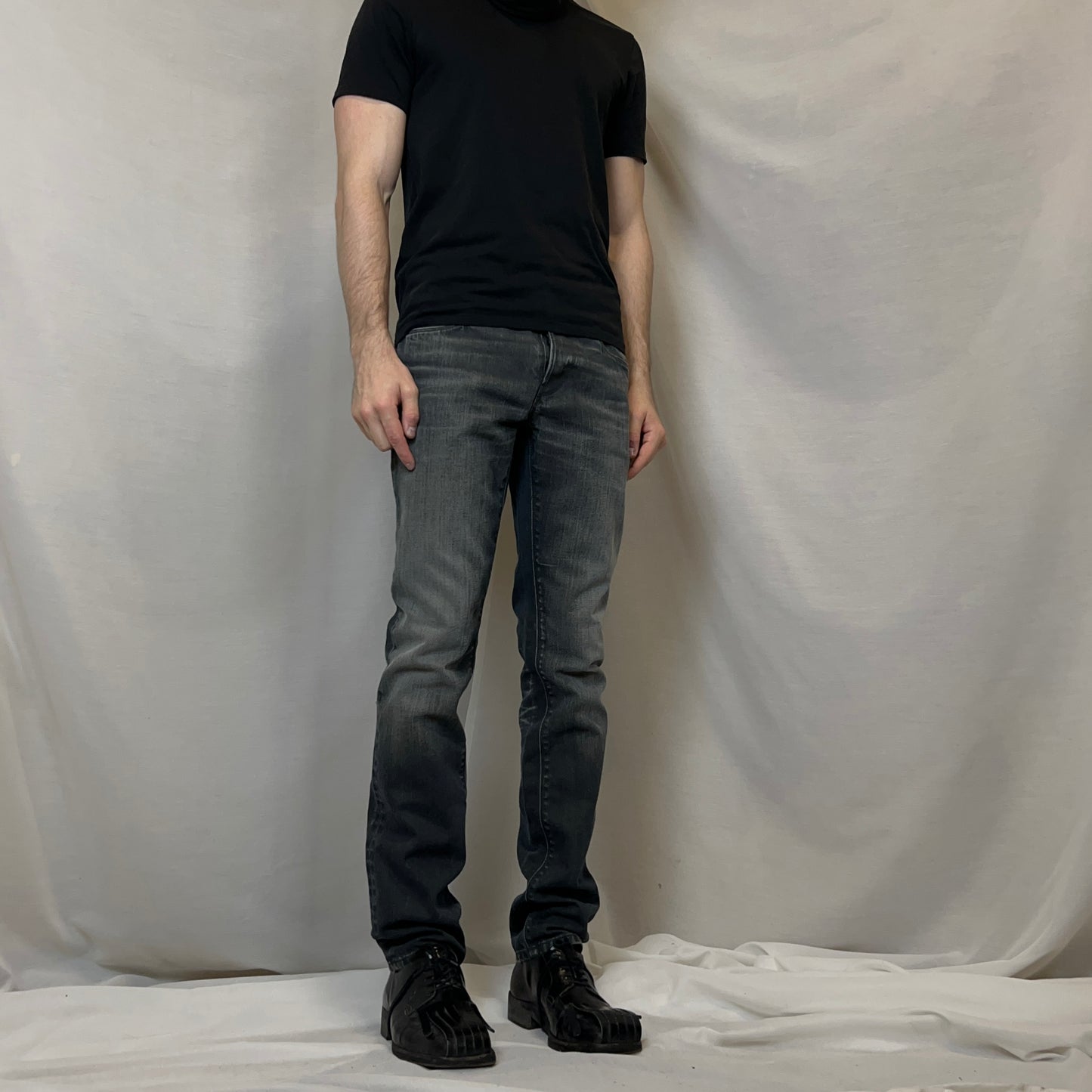 Gucci by Tom Ford Dark Washed Whisker Skinny Jeans