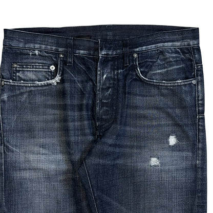Dior Homme Distressed Indigo Slim Jeans - AW05