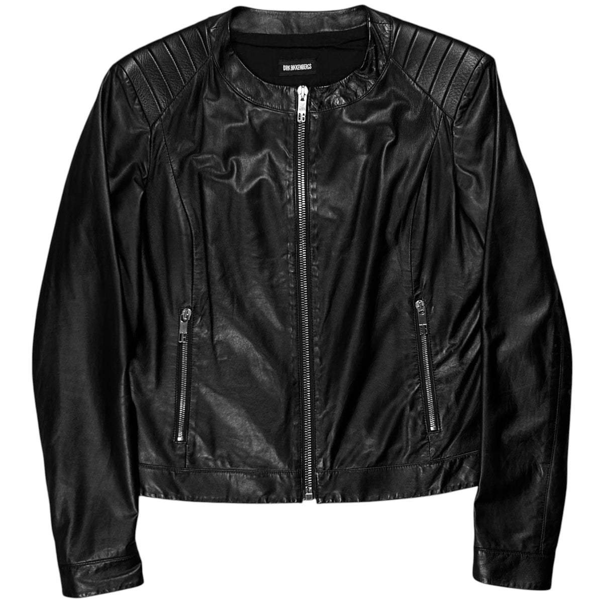 Dirk Bikkembergs Shoulder Qulted Moto Leather Jacket - AW09