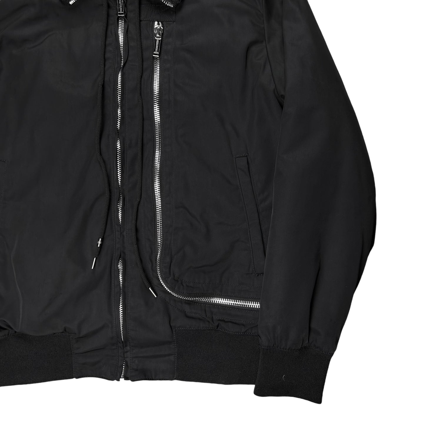 Dirk Bikkembergs L-Zip Layered Flight Jacket