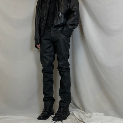 Balenciaga Waist Trimmed Waxed Jeans - SS13