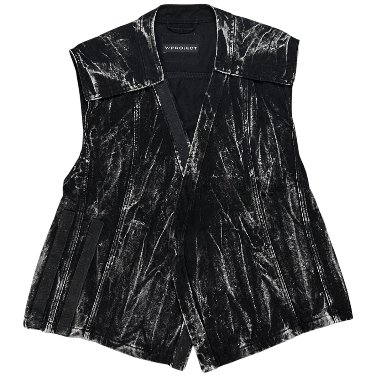 Y/Project Whisker Denim Velcro Vest - AW24
