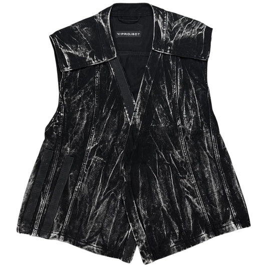 Y/Project Whisker Denim Velcro Vest - AW24