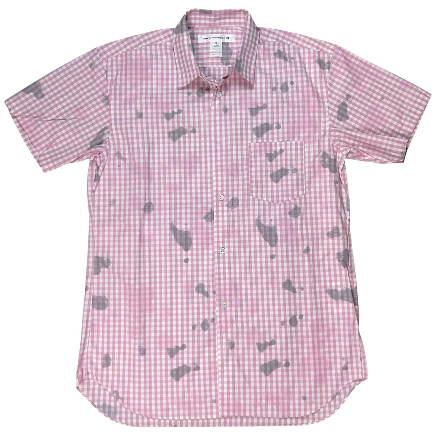 Comme des Garcons Shirt Stain Print Gingham Shirt - SS24