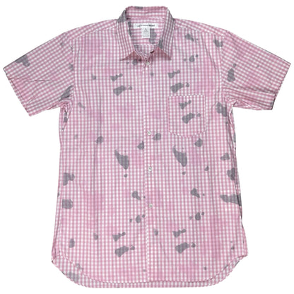 Comme des Garcons Shirt Stain Print Gingham Shirt - SS24
