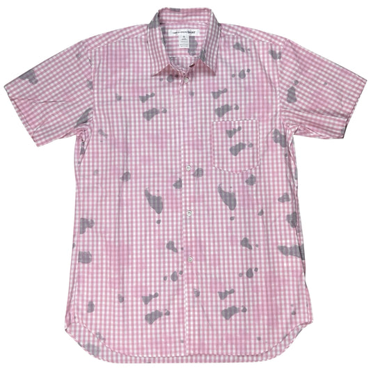 Comme des Garcons Shirt Stain Print Gingham Shirt - SS24