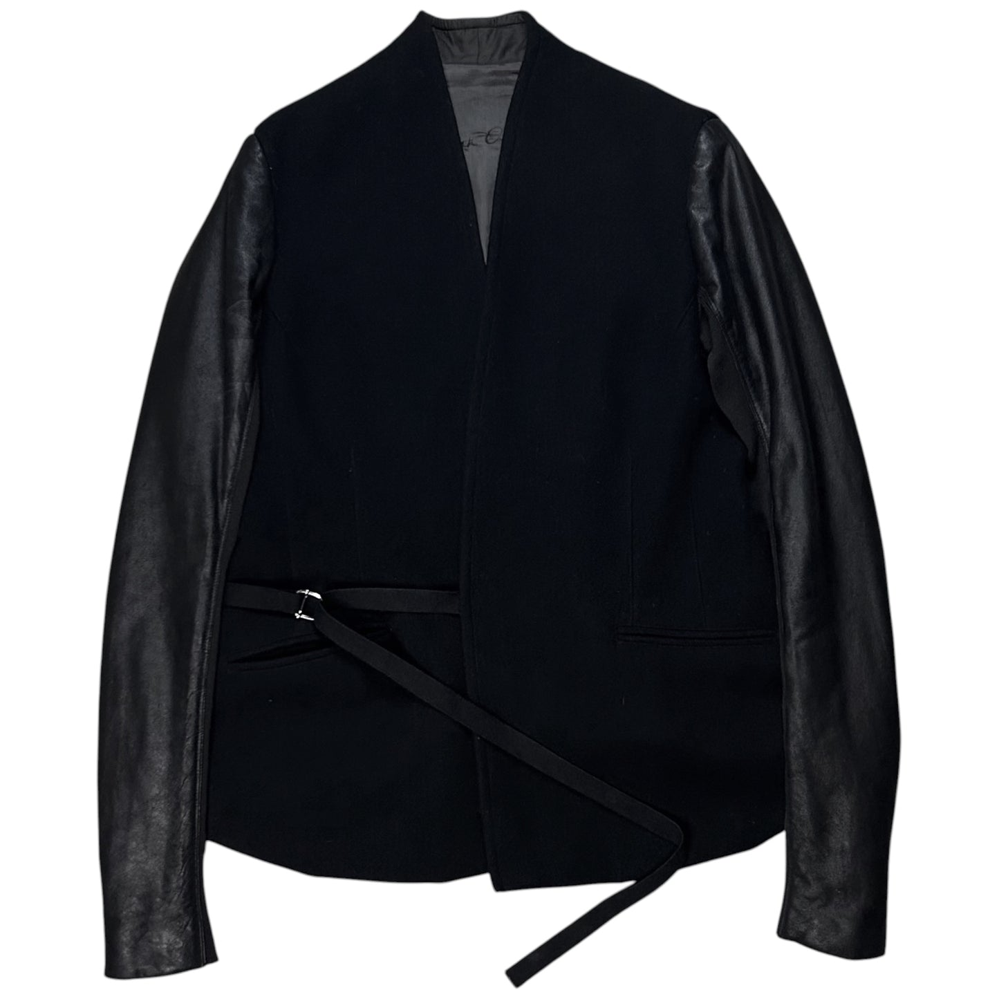Rick Owens Strapped Leather Sleeve Stag Jacket - AW08