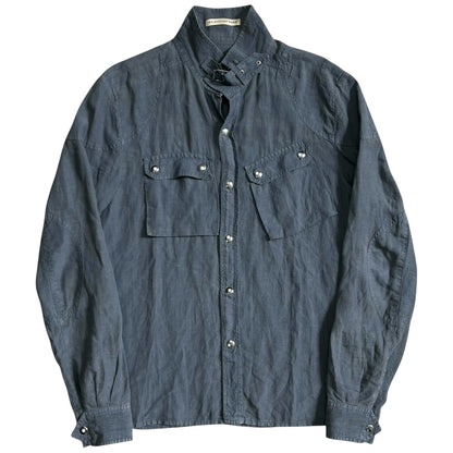 Balenciaga Belt Collar Linen Work  Shirt - SS05