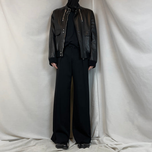 Y‘s by Yohji Yamamoto Wide Silk Trimmed Trousers