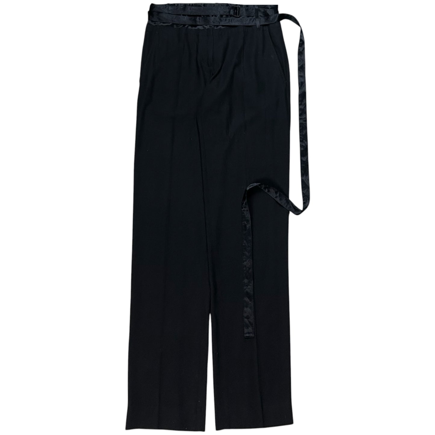 Ann Demeulemeester Dual Waistband Bondage Belt Trousers - AW04