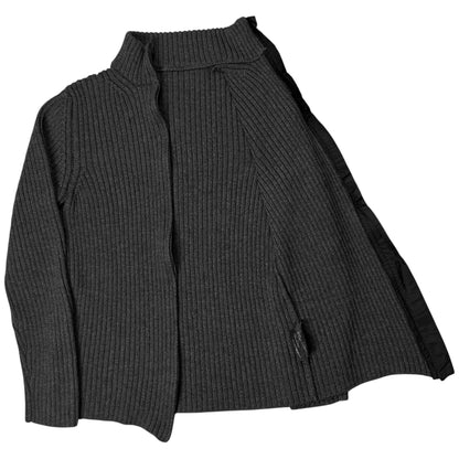 Prada Ribbed Zip Knit Sweater