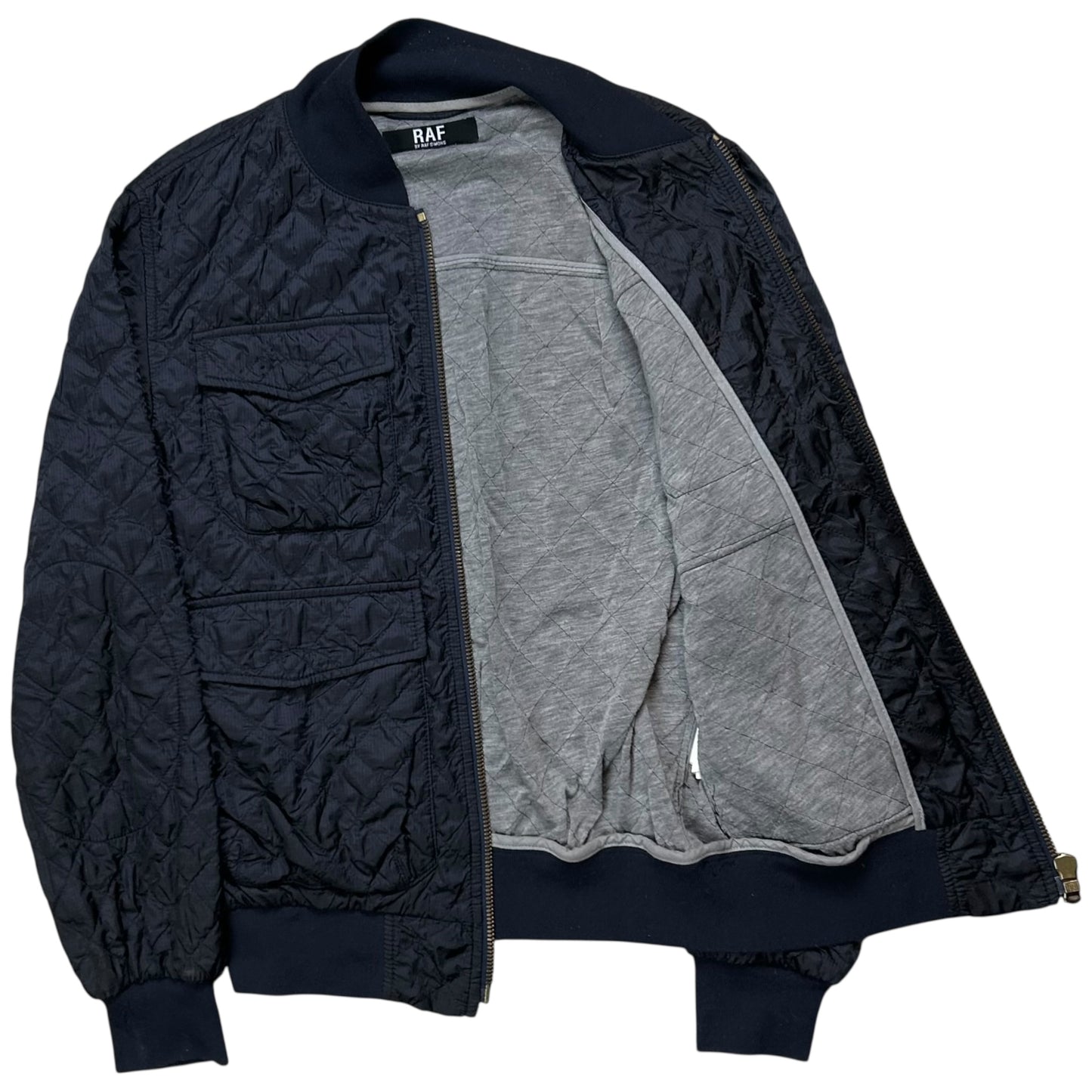 RAF by Raf Simons Quilted Cargo Bomber Jacket - AW05