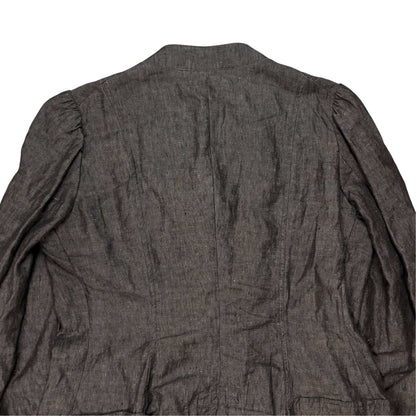 Dries Van Noten Contrast Fold Neck Linen Jacket - SS04