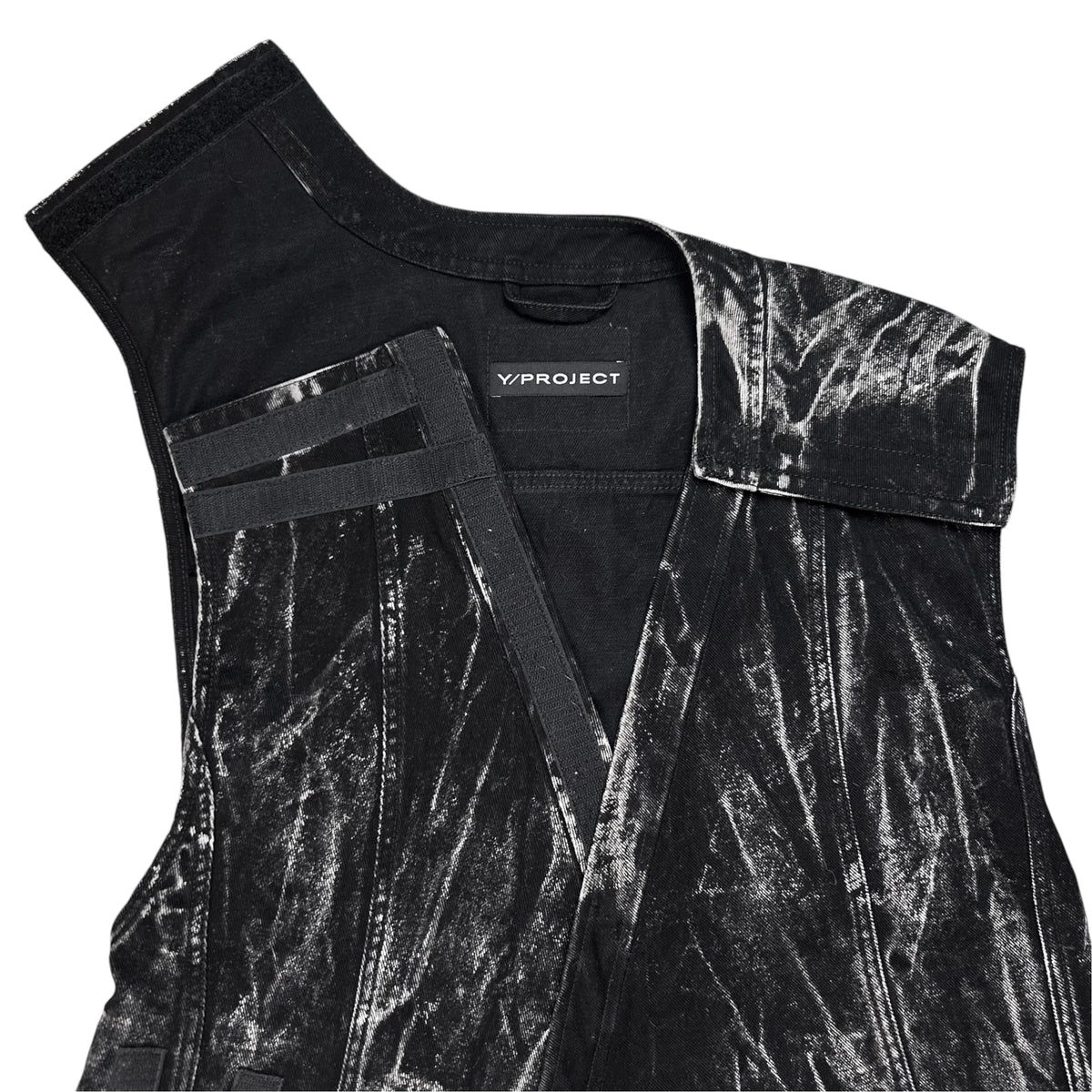 Y/Project Whisker Denim Velcro Vest - AW24