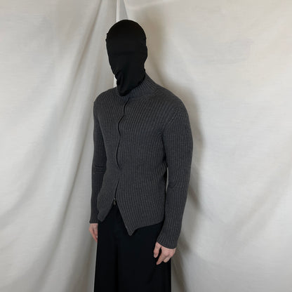 Prada Ribbed Zip Knit Sweater