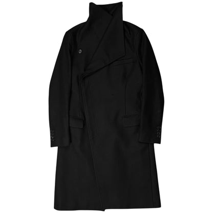 Dior Homme Asymmetric Drape Collar Wool Coat - AW09