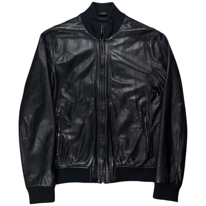 Dirk Bikkembergs Stealth Sheep Leather Bomber Jacket - AW12