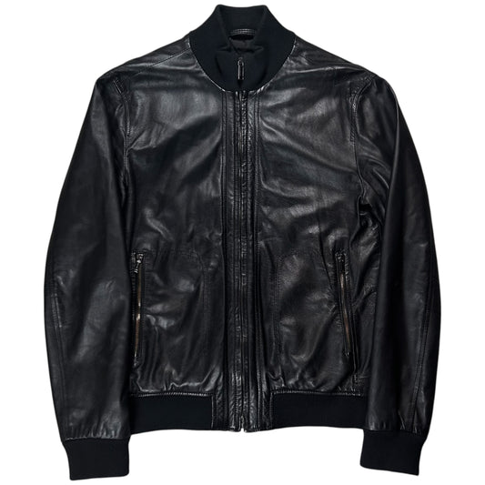 Dirk Bikkembergs Stealth Sheep Leather Bomber Jacket - AW12