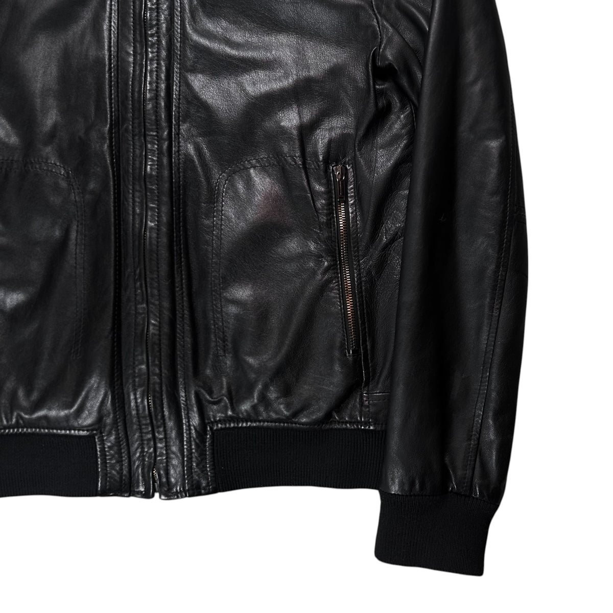 Dirk Bikkembergs Stealth Sheep Leather Bomber Jacket - AW12