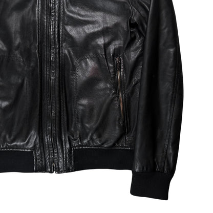 Dirk Bikkembergs Stealth Sheep Leather Bomber Jacket - AW12