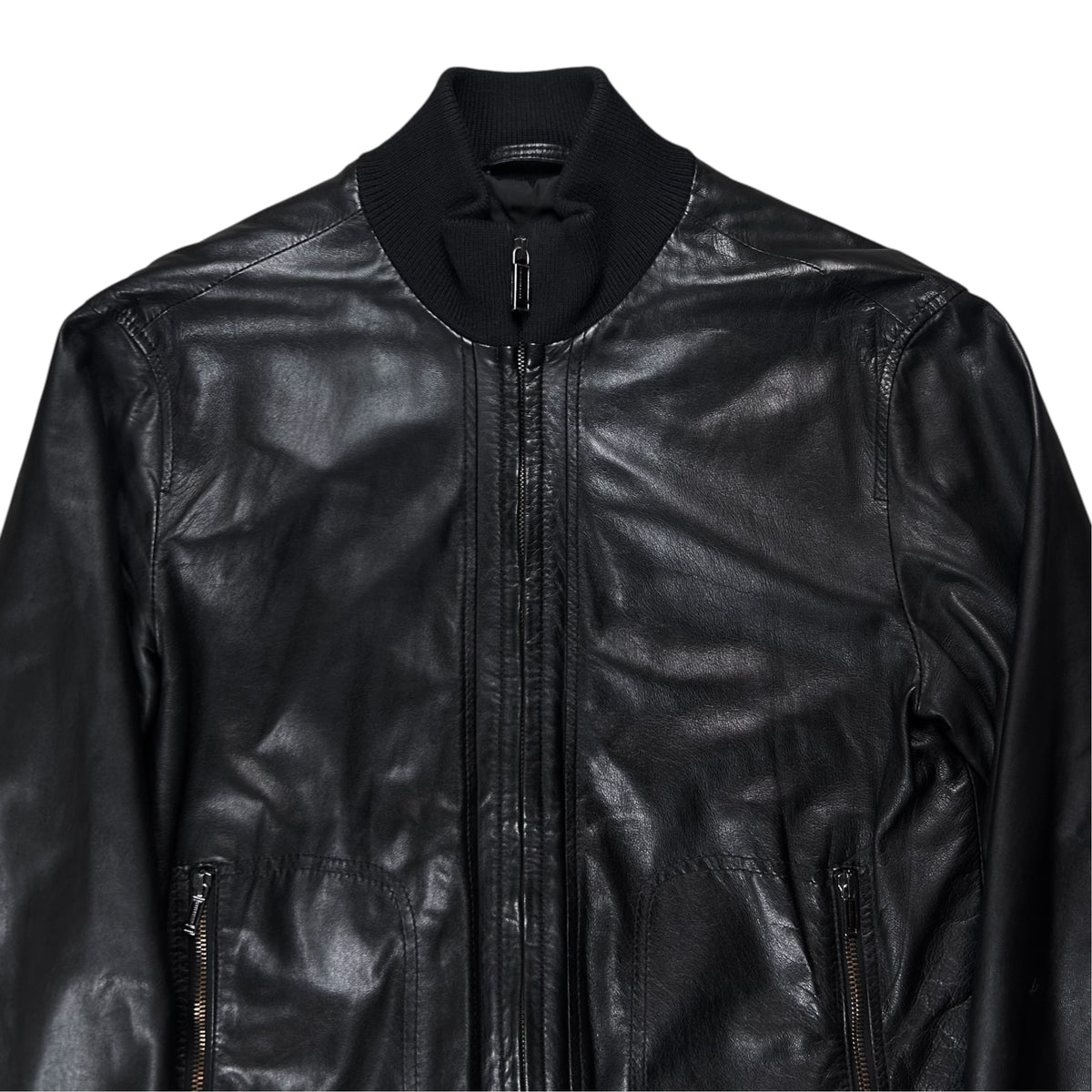Dirk Bikkembergs Stealth Sheep Leather Bomber Jacket - AW12
