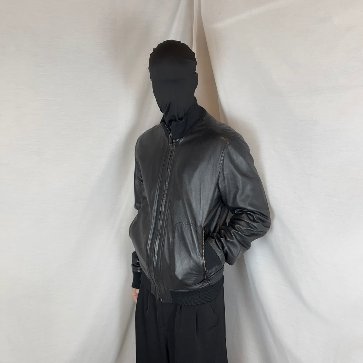 Dirk Bikkembergs Stealth Sheep Leather Bomber Jacket - AW12