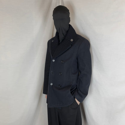 Dirk Bikkembergs Scarfed Caban Wool Jacket