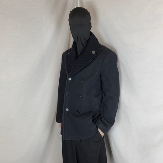 Dirk Bikkembergs Scarfed Caban Wool Jacket
