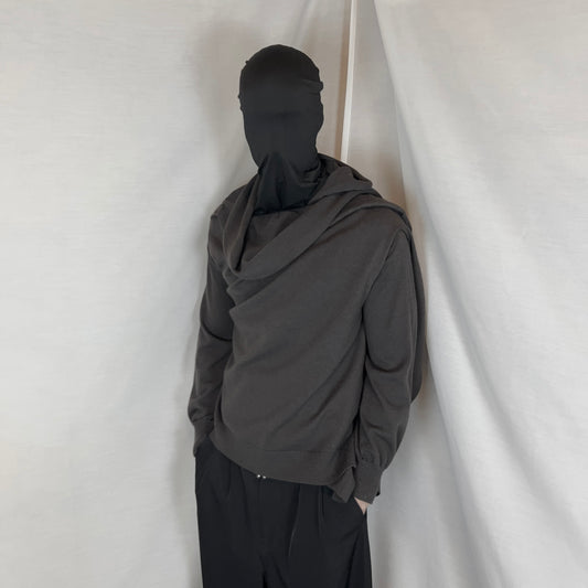 Dries Van Noten Layered Wrap Around Drape Sweater