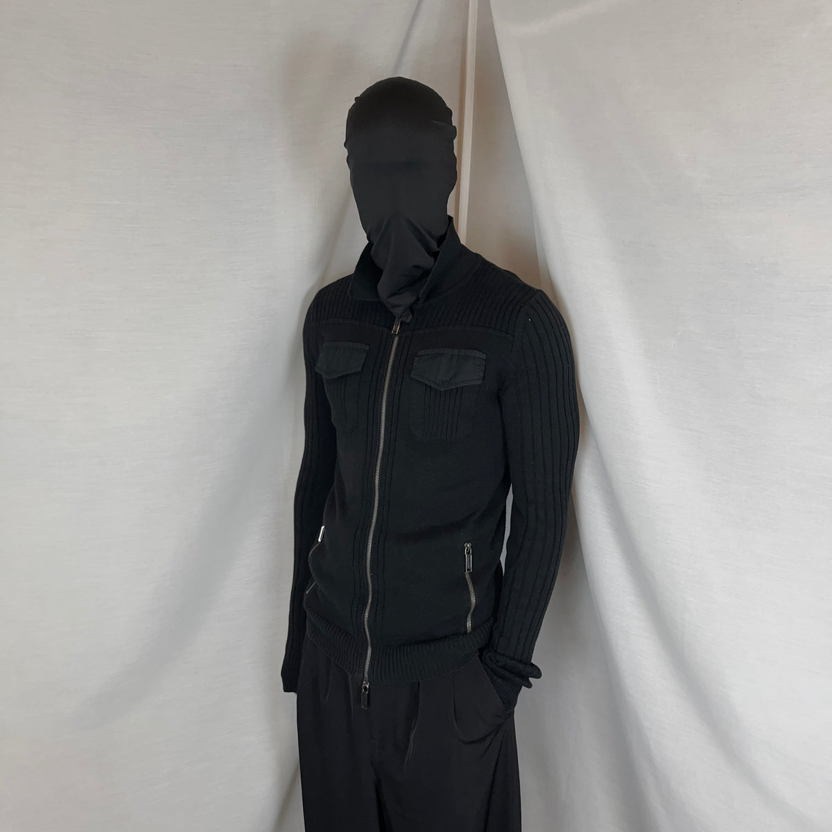 Dirk Bikkembergs Multi Zip Cargo Rib Knit Sweater - SS08