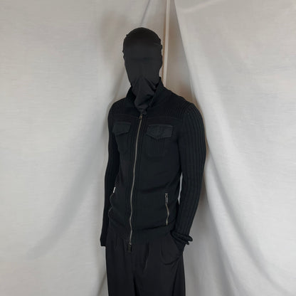 Dirk Bikkembergs Multi Zip Cargo Rib Knit Sweater - SS08